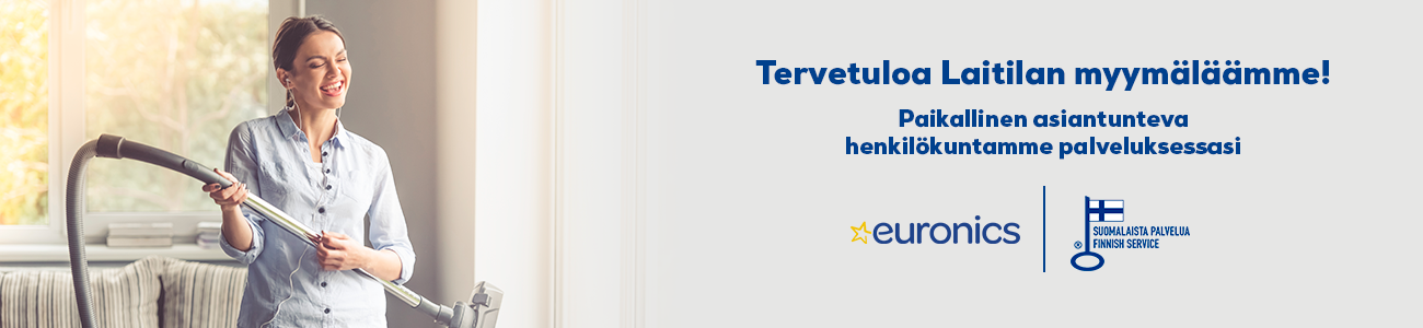 Euronics Laitila palvelee kodinkoneostoksissa osoitteessa Keskuskatu 22.