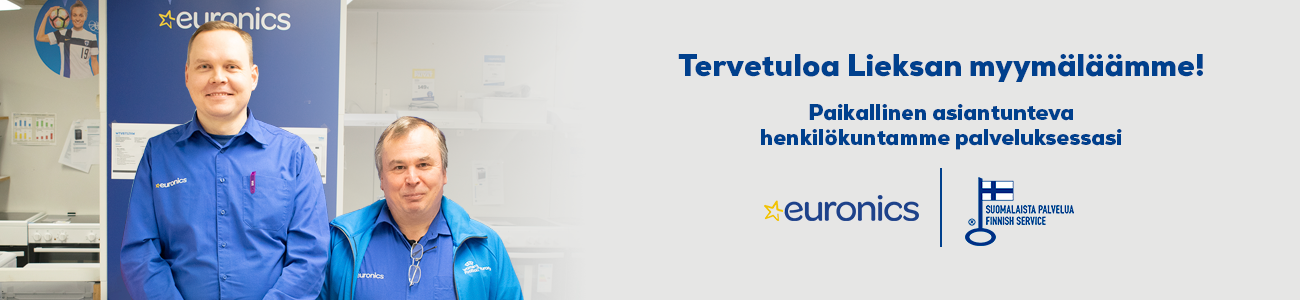 Euronics Lieksa palvelee kodinkoneostoksissa osoitteessa Pielisentie 45.