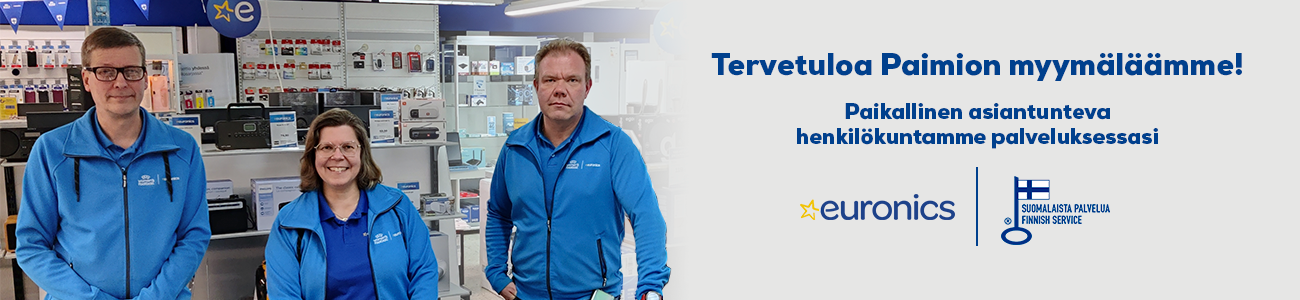 Euronics Paimio palvelee kodinkoneostoksissa osoitteessa  Vistantie 24.