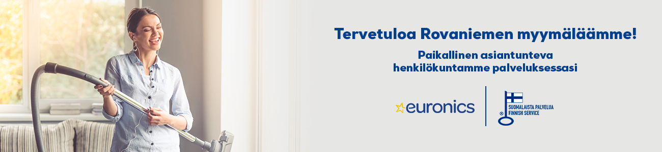Euronics Rovaniemi palvelee kodinkoneostoksissa osoitteessa Lampelankatu 22.
