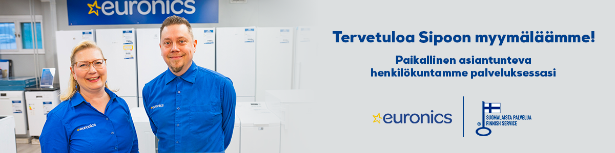 Euronics Sipoo palvelee kodinkoneostoksissa osoitteessa Eriksnäsintie 6.