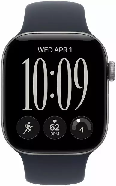 APPLE WATCH SERIES 12 GPS 42MM RYMDGRÅ ALUMINIUMKÅPA MED NAVY BLUE SPORTBAND - M/L - Smartklockor & Träningsklockor - 195951225210 - 7