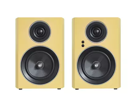 JAMO C707PA MKII AKTIIVIKAIUTINPARI KELTAINEN - Hyllykaiuttimet - 6974245820430 - 2