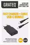 GRATEQ RAKKA LATURI 30W + KAAPELI 1.5M MUSTA - Kaapelit ja adapterit - 6438327820300 - 1