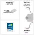 ROLLING SQUARE TAU POWER BANK 1400mAh C/LIGHTNING/MICRO USB VALKOINEN - Kaapelit ja laturit - 7640170465020 - 5