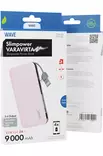 WAVE SLIMPOWER LISÄVIRTALATURI 9 000 mAh VAALEANPUNAINEN - Kaapelit ja laturit - 6418312132090 - 1