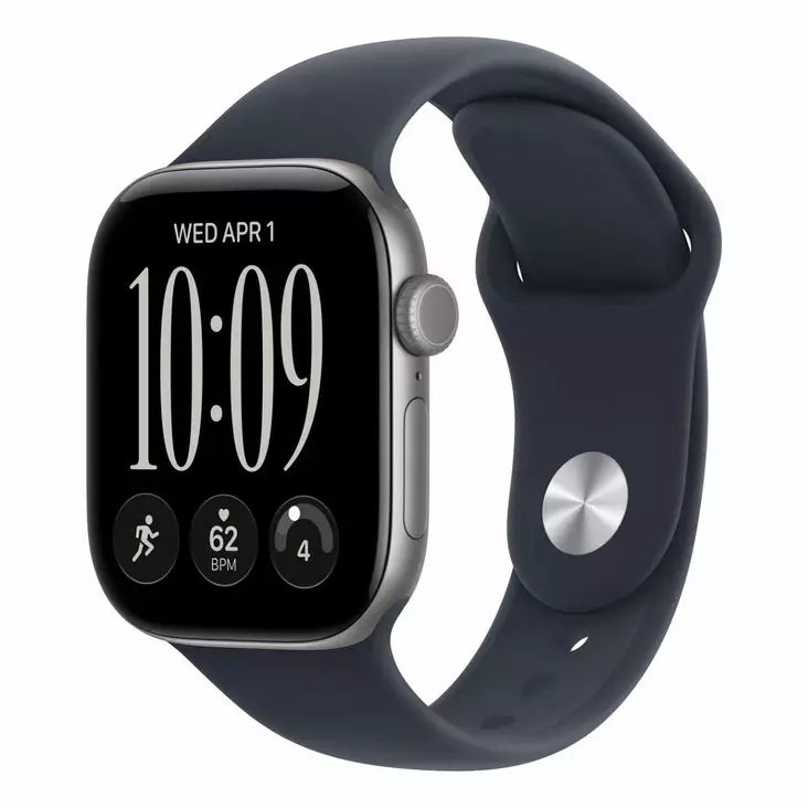 APPLE WATCH SERIES 12 GPS 42MM RYMDGRÅ ALUMINIUMKÅPA MED NAVY BLUE SPORTBAND - M/L - Smartklockor & Träningsklockor - 195951225210 - 6