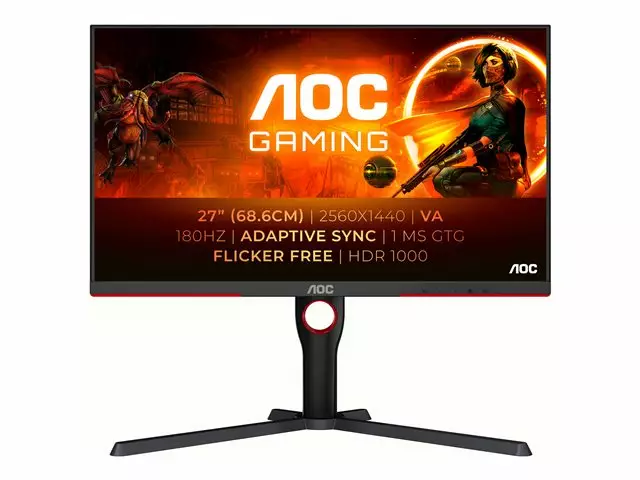 AOC Q27G3XMN/BK 27" 180HZ QHD MINILED PELINÄYTTÖ - Näytöt > 27" - 4038986181440 - 1