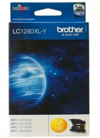 BROTHER LC1280XLY KELTAINEN SUURVÄRIAINEKASETTI - Musteet, paperit ja väripatruunat - 4977766694070 - 1
