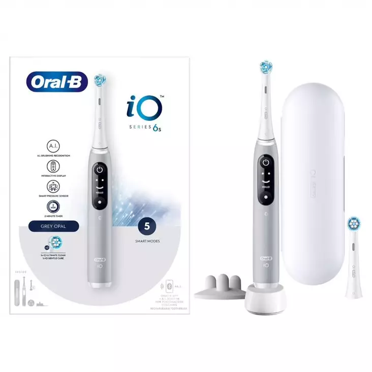 ORAL-B IO6S SÄHKÖHAMMASHARJA GREY - Sähköhammasharjat - 4210201427360 - 1