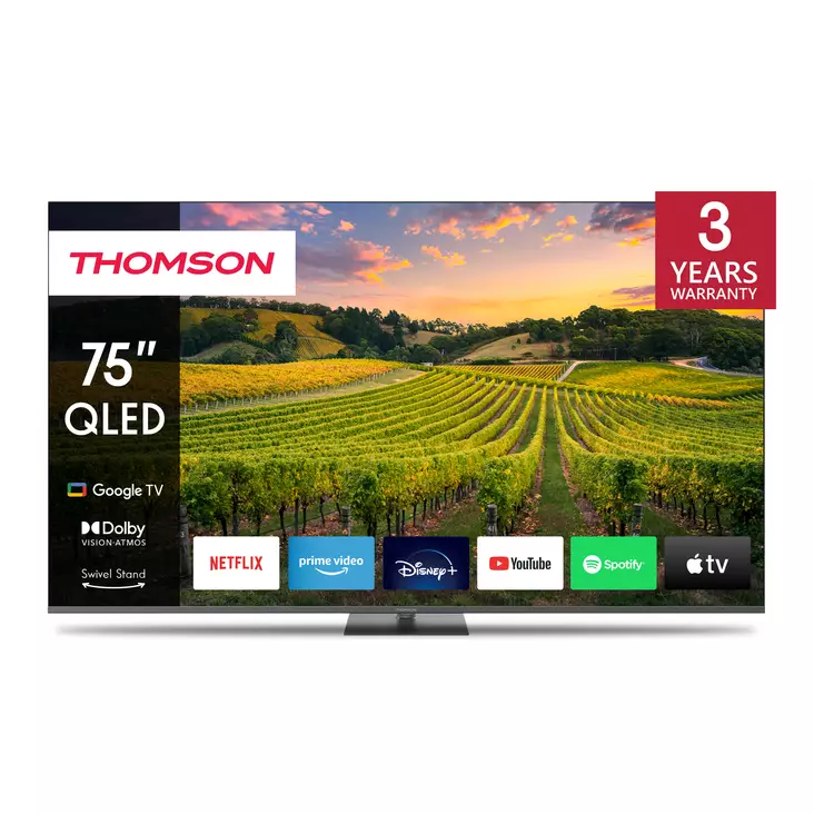 THOMSON 75QG5C14 75" 4K QLED-TV - Yli 60 tuumaiset televisiot - 9120106662320 - 2