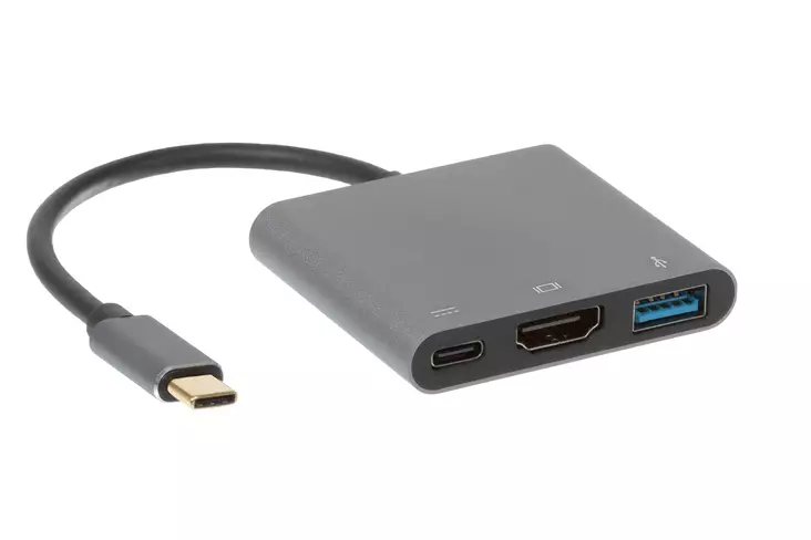 WAVE USB-C ADAPTERI HDMI/USB3.0 - Kaapelit ja adapterit - 6418312139730 - 1