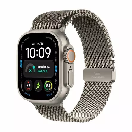 APPLE WATCH ULTRA 4 GPS + CELLULAR 49MM NATURLIGT TITANHUS MED NATURLIGT TITAN MILANESE LOOP - L - Smartklockor & Träningsklockor - 195951214511 - 6