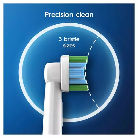 ORAL-B PRECISION CLEAN VAIHTOHARJA CLEANMAXIMISER -TEKNIIKALLA 10KPL - Vaihtoharjat - 8006540894521 - 2