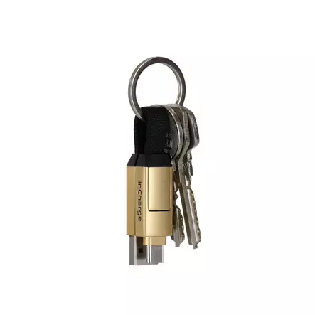 ROLLING SQUARE InCharge 6, USB-C/Lightning/Micro USB, 6 cm, gold - Kaapelit ja laturit - 7640170469431 - 2