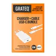 GRATEQ TAHKO 20W CHARGER + 1.5M CABLE WHITE - Cables & Adapters - 6438327820201 - 6