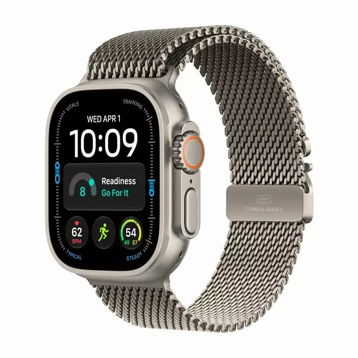 APPLE WATCH ULTRA 4 GPS + CELLULAR 49MM NATURLIGT TITANHUS MED NATURLIGT TITAN MILANESE LOOP - L - Smartklockor & Träningsklockor - 195951214511 - 6