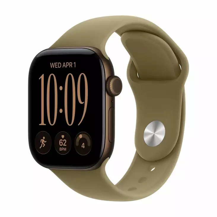 APPLE WATCH SERIES 12 GPS + CELLULAR 42MM MÖRKBRONZ ALUMINIUMHUS MED OLIVGRÖN SPORTBAND - S/M - Smartklockor & Träningsklockor - 195951231181 - 6