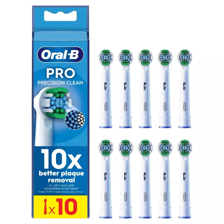 ORAL-B PRECISION CLEAN VAIHTOHARJA CLEANMAXIMISER -TEKNIIKALLA 10KPL - Vaihtoharjat - 8006540894521 - 1