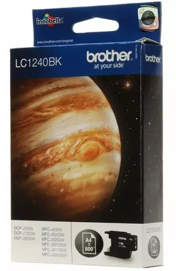 BROTHER LC1240BK MUSTA VÄRIAINEKASETTI - Musteet, paperit ja väripatruunat - 4977766694001 - 1