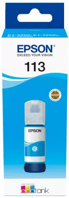EPSON 113 ECOTANK PIGMENT CYAN INK BOTTLE - Musteet, paperit ja väripatruunat - 8715946674711 - 1