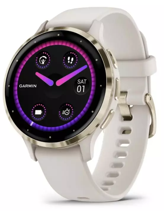 GARMIN VENU 3S IVORY + CREAM GOLD ÄLYKELLO - Älykellot ja aktiivisuusrannekkeet - 753759314811 - 2