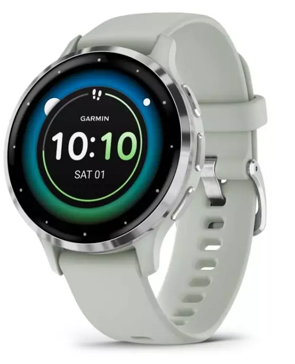 GARMIN VENU 3S SAGE GRAY + PASSIVATED ÄLYKELLO - Älykellot ja aktiivisuusrannekkeet - 753759314781 - 2