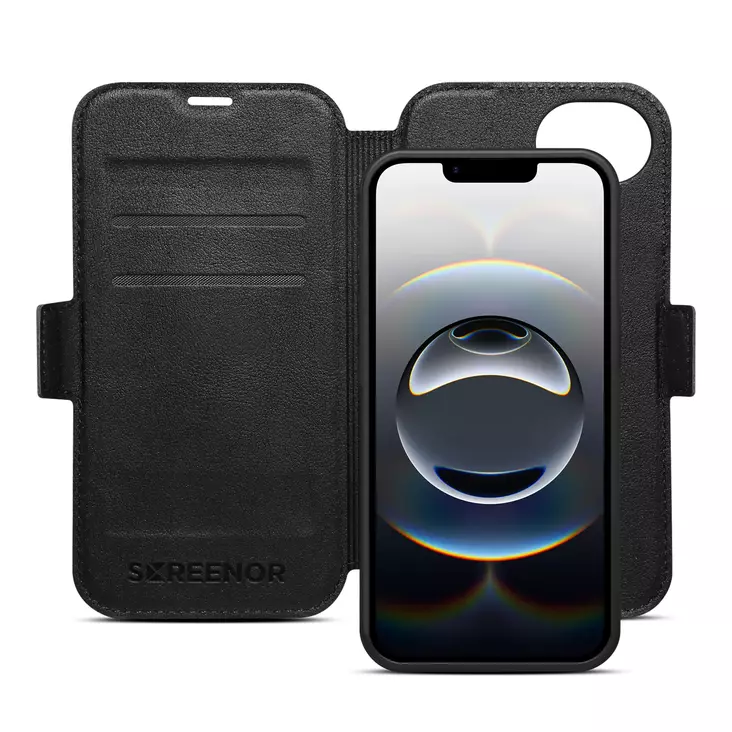 SCREENOR FIRST 2IN1 IPHONE 16E MAGSAFE MUSTA - Suojakuoret, laukut ja kotelot - 6438327301601 - 2
