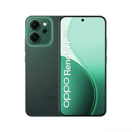 OPPO RENO14F 5G 8GB/256GB LUMINOUS GREEN - Matkapuhelimet - 6932169376662 - 1