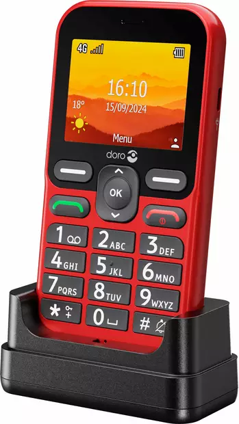 DORO LEVA L11S 4G MATKAPUHELIN PUNAINEN - Matkapuhelimet - 7322460088422 - 3