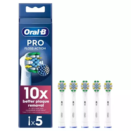 ORAL-B FLOSSACTION VAIHTOHARJA CLEANMAXIMISER -TEKNIIKALLA 5KPL - Vaihtoharjat - 8006540893722 - 1