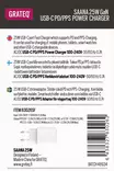 GRATEQ SAANA GAN VERKKOVIRTALATURI USB-C 25W - Kaapelit ja laturit - 6438327830262 - 5