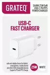 GRATEQ SAANA GAN VERKKOVIRTALATURI USB-C 25W - Kaapelit ja laturit - 6438327830262 - 4
