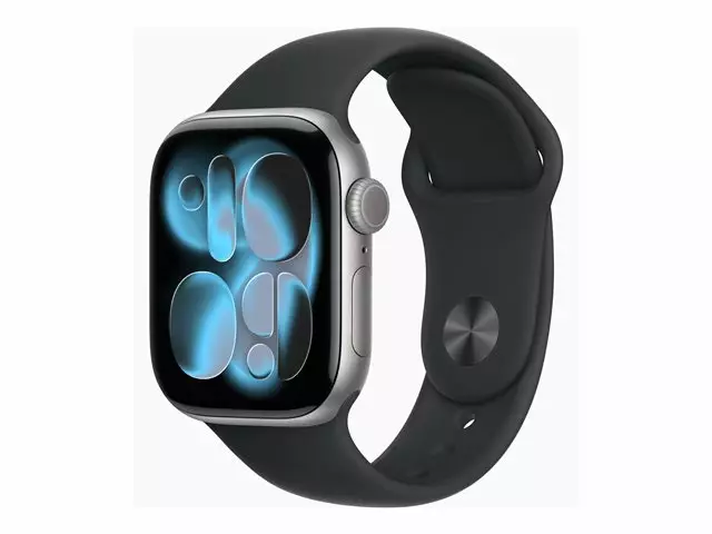 APPLE WATCH SERIES 11 GPS + CELLULAR 42MM S/M ÄLYKELLO TÄHTIHARMAA ALUMIINIKUORI & MUSTA SPORT-RANNEKE - Älykellot ja aktiivisuusrannekkeet - 195950469172 - 6