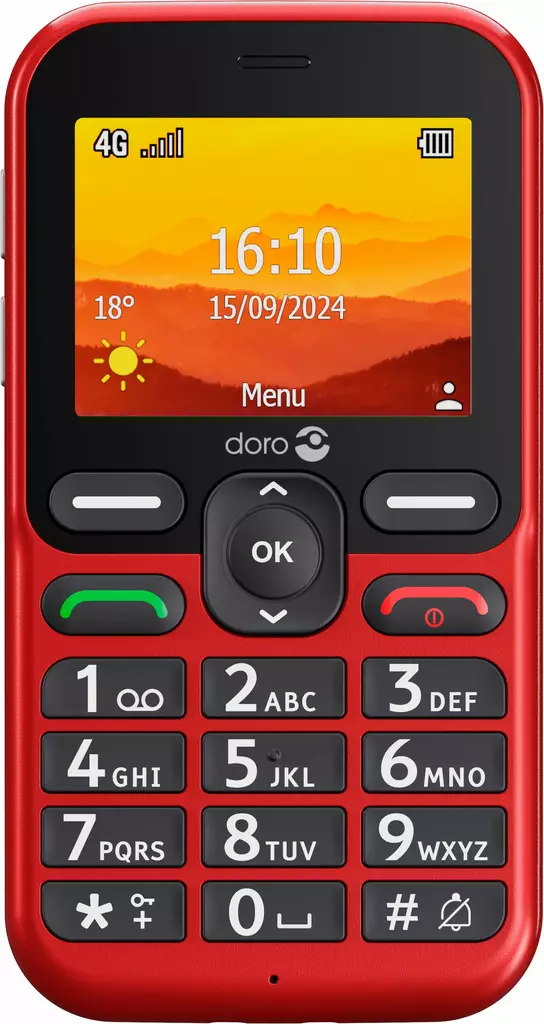 DORO LEVA L11S 4G MOBILTELEFON RÖD - Mobiltelefoner - 7322460088422 - 2