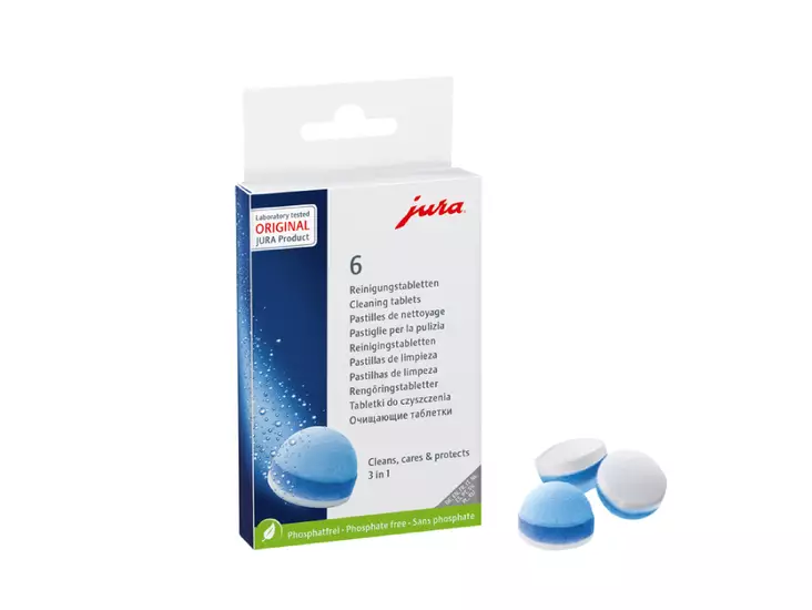 JURA PUHDISTUSTABLETIT 6KPL - Tarvikkeet keittiökoneeseen - 7610917242252 - 1