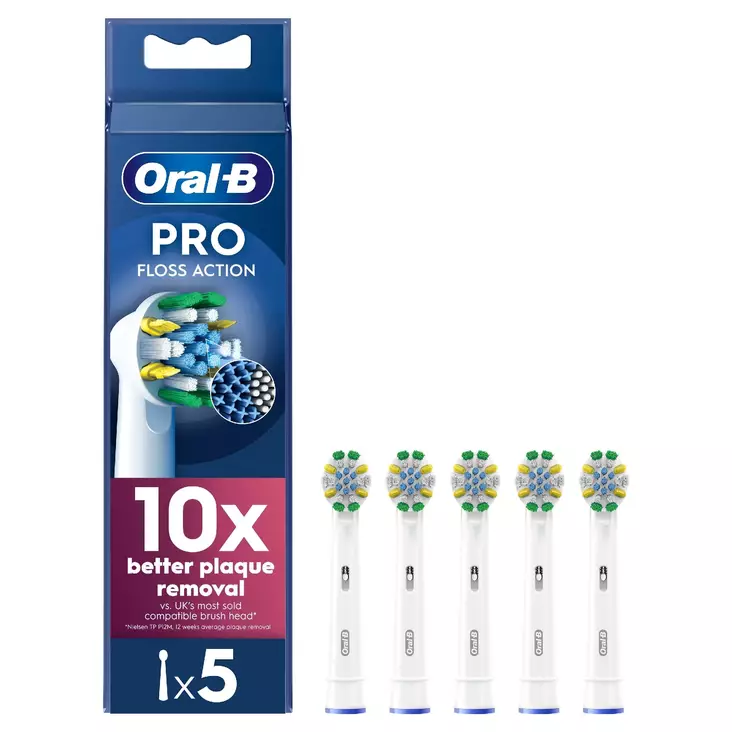 ORAL-B FLOSSACTION VAIHTOHARJA CLEANMAXIMISER -TEKNIIKALLA 5KPL - Vaihtoharjat - 8006540893722 - 1