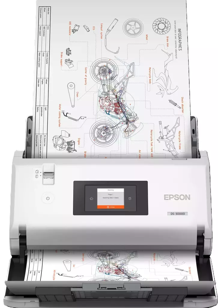 EPSON WORKFORCE DS-30000 DOKUMENTSCANNER - Skannrar - 8715946676562 - 1