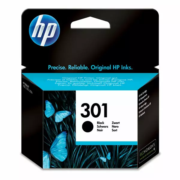 HP 301 MUSTA VÄRIPATRUUNA - Musteet, paperit ja väripatruunat - 884962894422 - 1