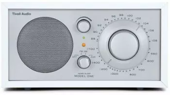TIVOLI AUDIO MODEL ONE RADIO VALKOINEN/HOPEA - Analoginen radio - 850003501802 - 1