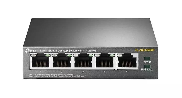 TP-LINK TL-SG1005P 5-PORT GIGABIT TYÖPÖYTÄKYTKIN - Kytkimet - 6935364083212 - 2