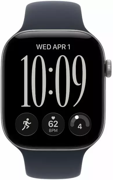 APPLE WATCH SERIES 12 GPS 46MM RYMDGRÅ ALUMINIUMSKAPSEL MED MARINBLÅ SPORTBAND - S/M - Smartklockor & Träningsklockor - 195951226613 - 7