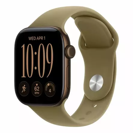 APPLE WATCH SERIES 12 GPS 46MM MÖRKBRONZMATERIAL MED OLIVGRÖNT SPORTBAND - M/L - Smartklockor & Träningsklockor - 195951228013 - 6