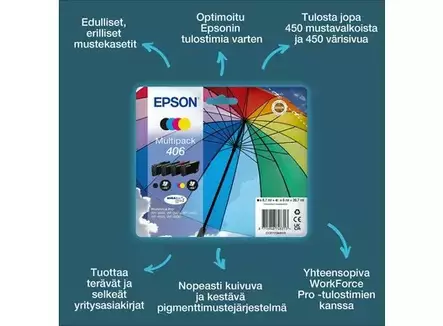 EPSON MULTIPACK 406 4-COLOURS DURABRITE ULTRA INK CARTRIDGE PACK - Ink, Paper & Toners - 8715946748313 - 6