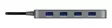 DELTACO TRANSPARENT USB-A HUB - Kablar & Adaptrar - 7333048065193 - 5