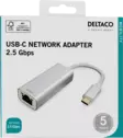 DELTACO USB-C NETWORK ADAPTOR - Cables & Adapters - 7333048056573 - 2