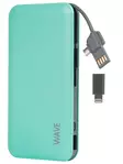 WAVE SLIMPOWER LISÄVIRTALATURI 9 000 mAh TURKOOSI - Kaapelit ja laturit - 6418312132083 - 2