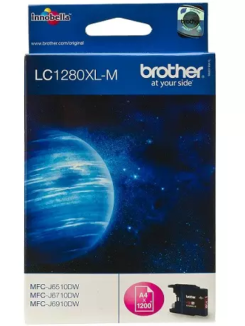 BROTHER LC1280XLM MAGENTA SUURVÄRIAINEKASETTI - Musteet, paperit ja väripatruunat - 4977766694063 - 1