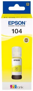 EPSON ECOTANK 104 YELLOW INK BOTTLE - Musteet, paperit ja väripatruunat - 8715946655833 - 2