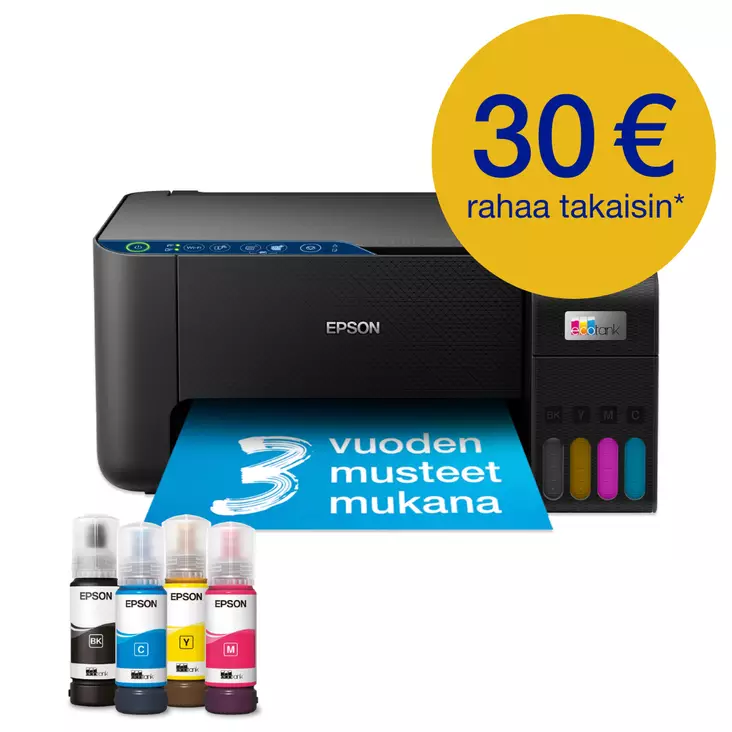 EPSON ECOTANK ET-2862 MUSTESUIHKUTULOSTIN - Ecotank - 8715946725963 - 1